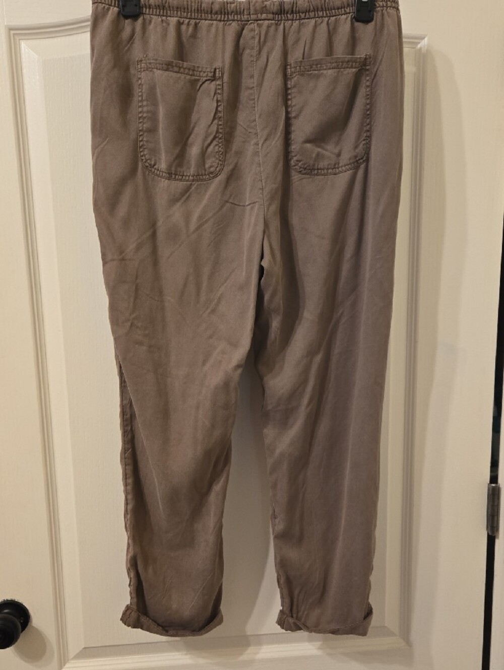 Nicole Miller Taupe Drawstring Elastic Waist Pants - Picture 4 of 9